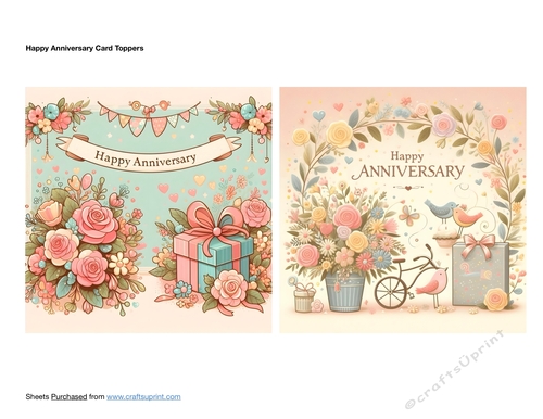 Happy Anniversary Card Toppers