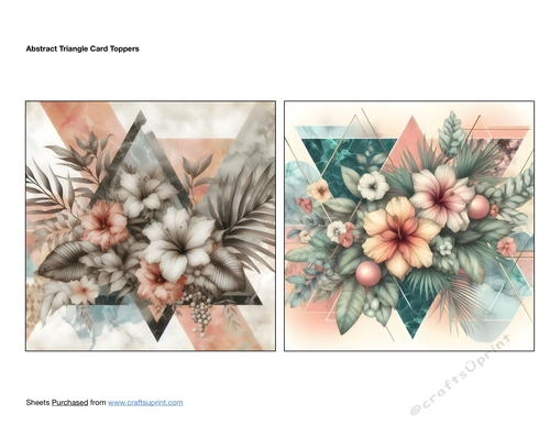 Abstract Triangle Card Toppers