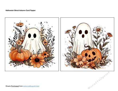 Halloween Ghost Autumn Card Toppers