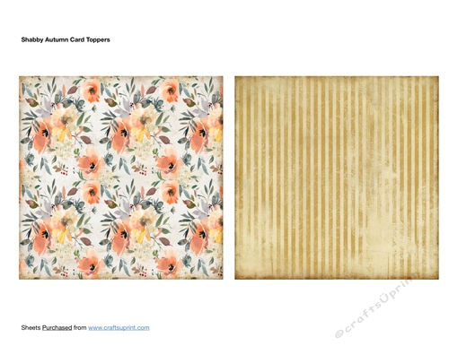 Shabby Autumn Card Toppers