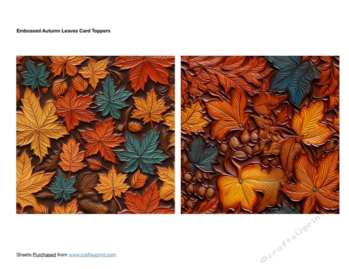 Embossed Autumn Leaves Card Toppers
