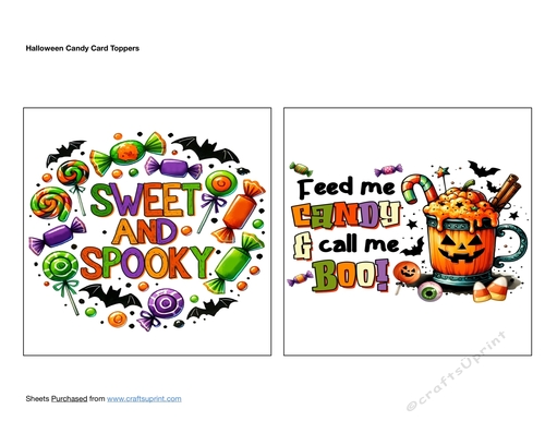 Halloween Candy Card Toppers