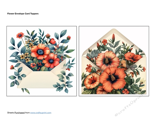 Flower Envelope Card Toppers