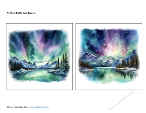 Northern Lights Card Toppers