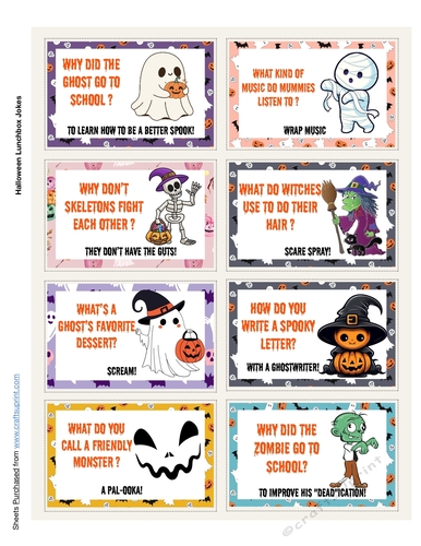 Halloween Lunchbox Jokes
