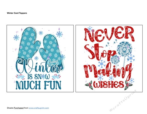Winter Card Toppers