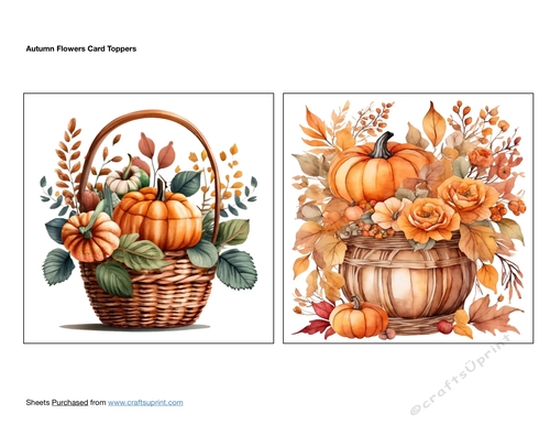 Autumn Flowers Card Toppers