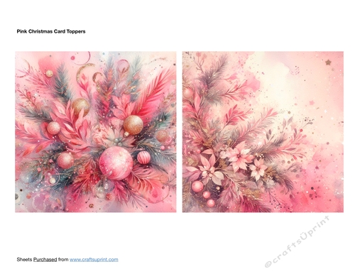 Pink Christmas Card Toppers