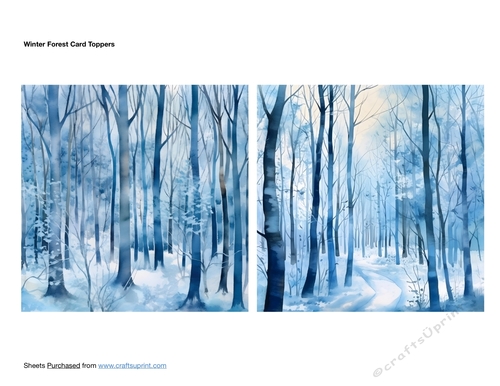 Winter Forest Card Toppers