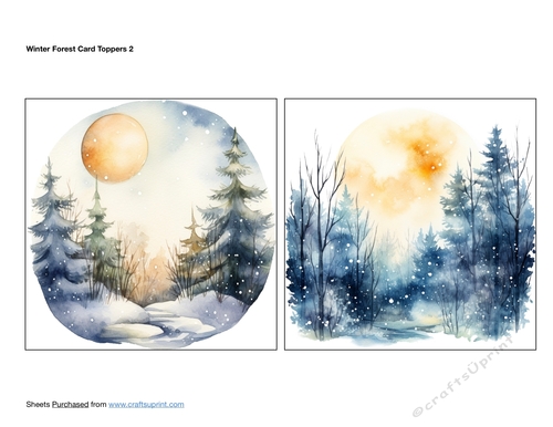 Winter Forest Card Toppers 2