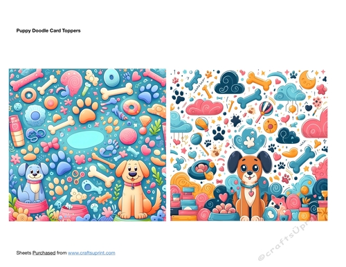 Puppy Doodle Card Toppers