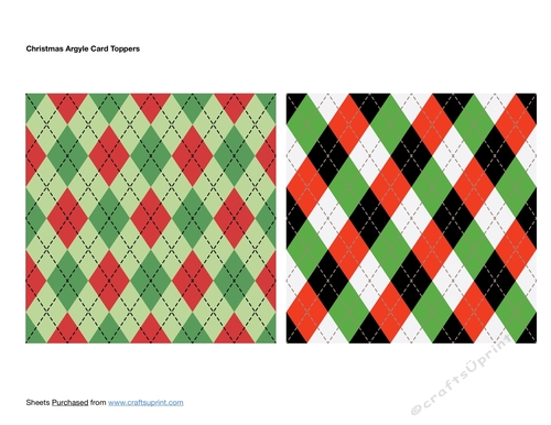 Christmas Argyle Card Toppers