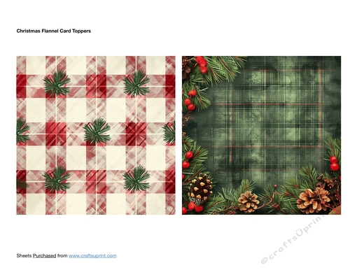 Christmas Flannel Card Toppers