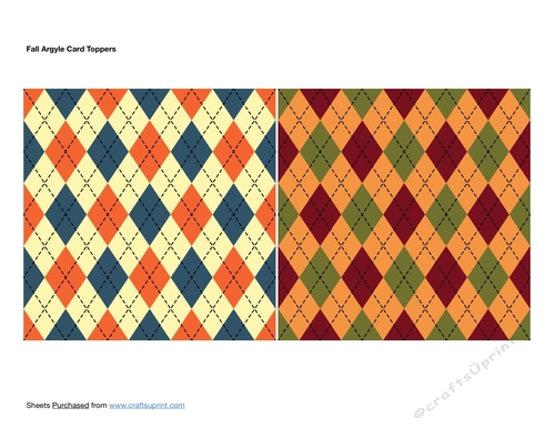 Fall Argyle Card Toppers