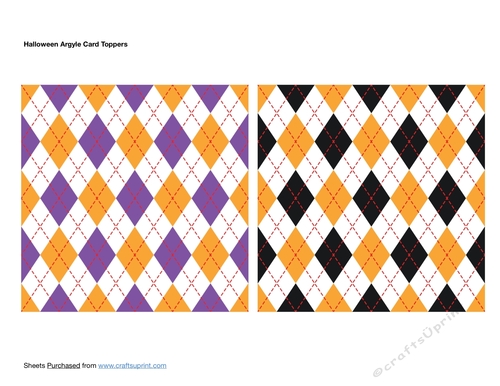 Halloween Argyle Card Toppers