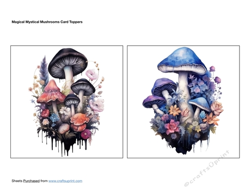 Magical Mystical Mushrooms Card Toppers