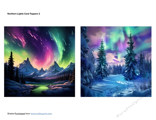 Northern Lights Card Toppers 3