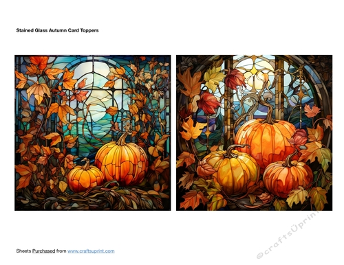 Stained Glass Autumn Card Toppers