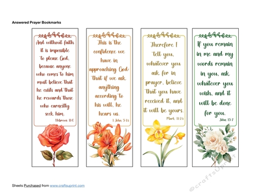 Answered Prayer Bookmarks