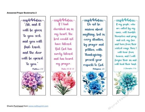 Answered Prayer Bookmarks 2