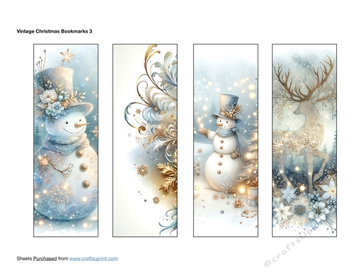 Vintage Christmas Bookmarks 3