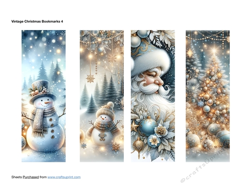 Vintage Christmas Bookmarks 