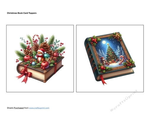 Christmas Book Card Toppers