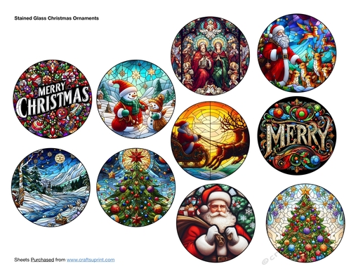 Stained Glass Christmas Ornaments