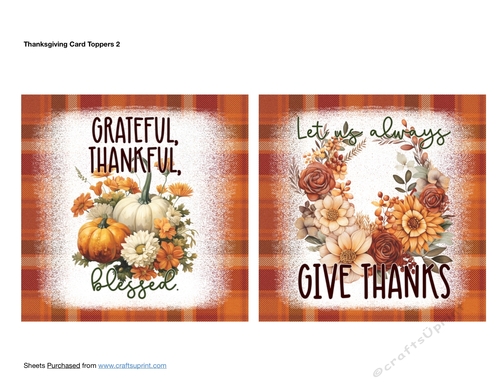 Thanksgiving Card Toppers 2