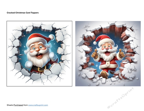 Cracked Christmas Card Toppers