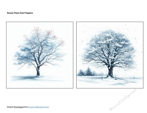 Snowy Trees Card Toppers