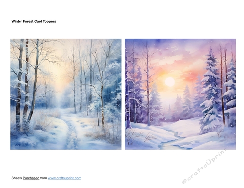 Winter Forest Card Toppers