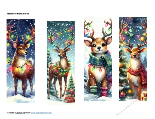 Reindeer Bookmarks