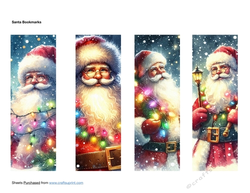 Santa Bookmarks