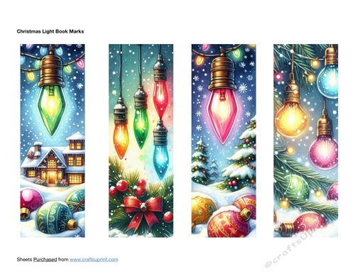 Christmas Light Bookmarks