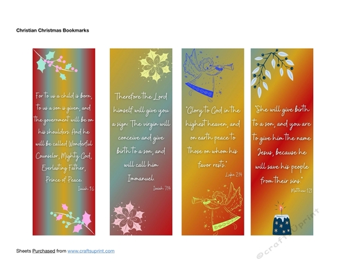 Christian Christmas Bookmarks