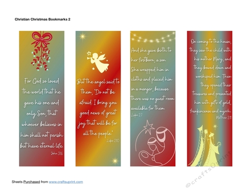 Christian Christmas Bookmarks