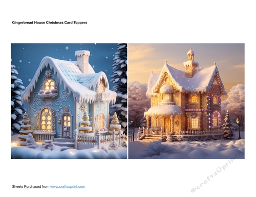Gingerbread House Christmas Card Toppers