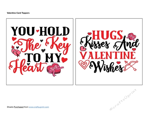 Valentine Card Toppers