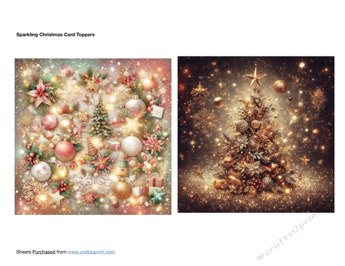Sparkling Christmas Card Toppers
