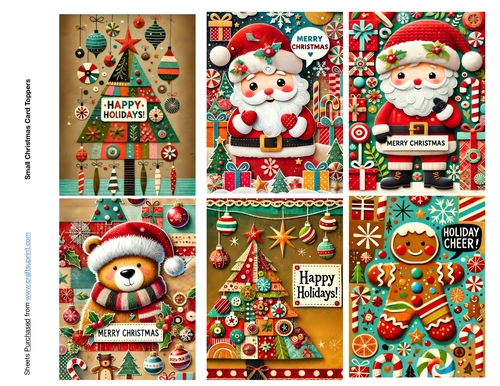 Small Christmas Card Toppers
