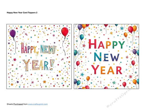 Happy New Year Card Toppers 2