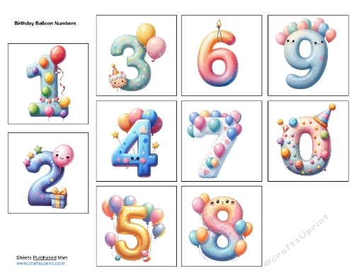 Birthday Balloon Numbers