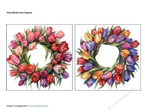 Tulip Wreath Card Toppers