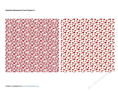 Valentine Background Card Toppers 