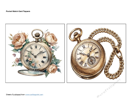 Pocket Watch Card Toppers
