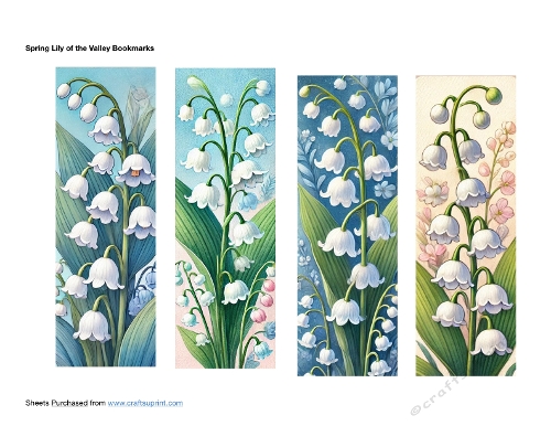 Spring Lily of the Valley Bookmarks