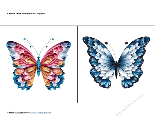 Layered Look Butterfly Card Toppers