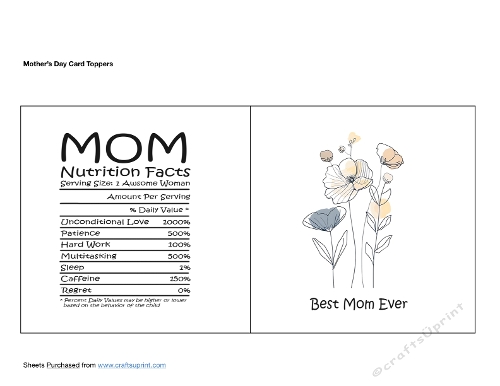 Mothers Day Card Toppers