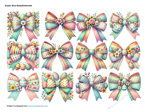 Easter Bow Card Embellishments